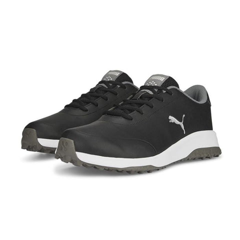 Puma Men’s Fusion Tech SL MD Spikeless Golf Shoes – Black/Quiet Shade