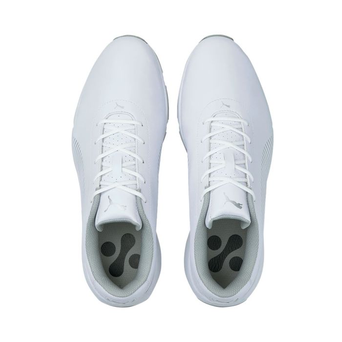 Puma Men’s Drive Fusion Tech MD Spiked Golf Shoes - White/Black