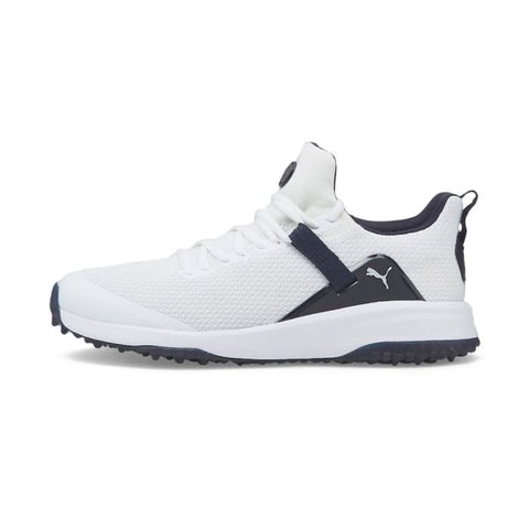 Puma Men’s Fusion Evo Spikeless MD Golf Shoes – White/Navy