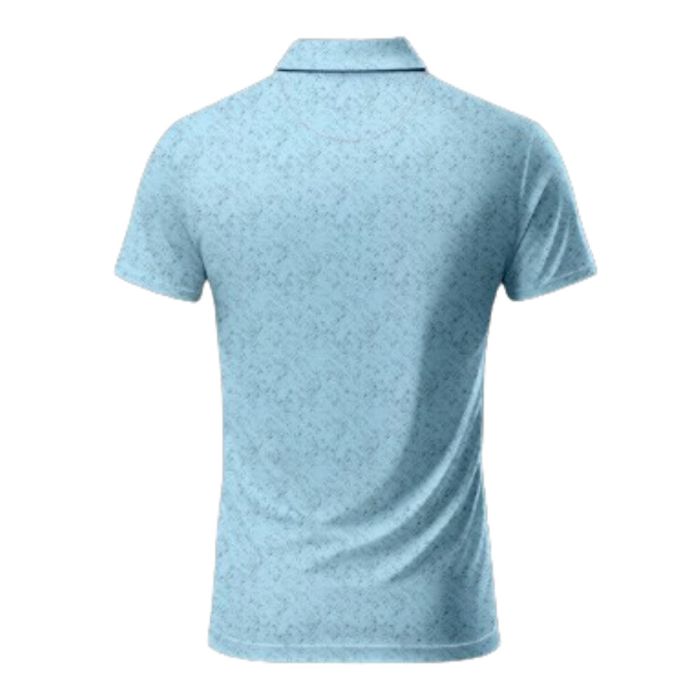 Jack Nicklaus Men's Printed Golf Polo T-Shirt - Speckles Sky Blue