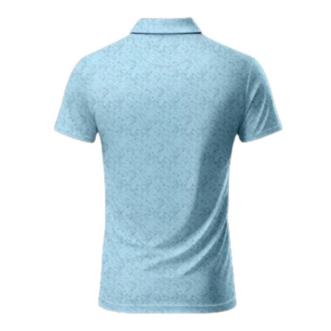 Jack Nicklaus Men's Printed Golf Polo T-Shirt - Speckles Sky Blue