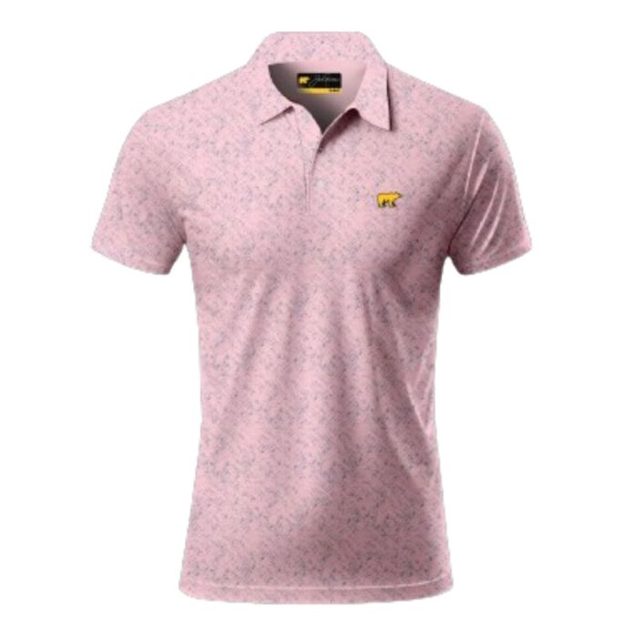 Jack Nicklaus Men's Printed Golf Polo T-Shirt - Pink