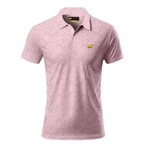 Jack Nicklaus Men's Printed Golf Polo T-Shirt - Pink