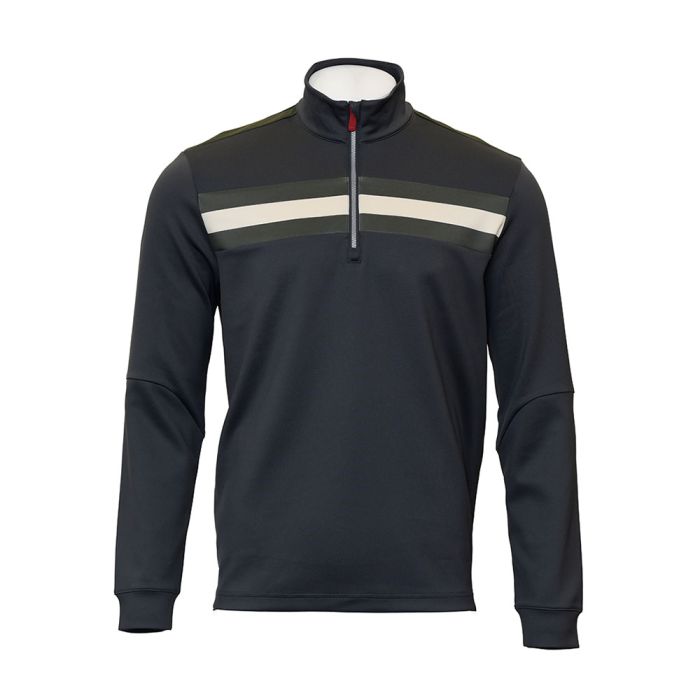 Jack Nicklaus Men's Angled Stripe 1/4 Zip Pullover - Caviar