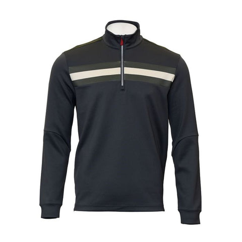 Jack Nicklaus Men's Angled Stripe 1/4 Zip Pullover - Caviar