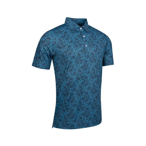 Glenmuir Men's Andrews Golf Polo - Lagoon Black