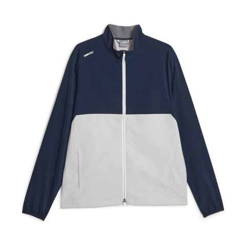 Puma Men's Monterey Wind Golf Jacket - Navy Blazer/Ash Gray