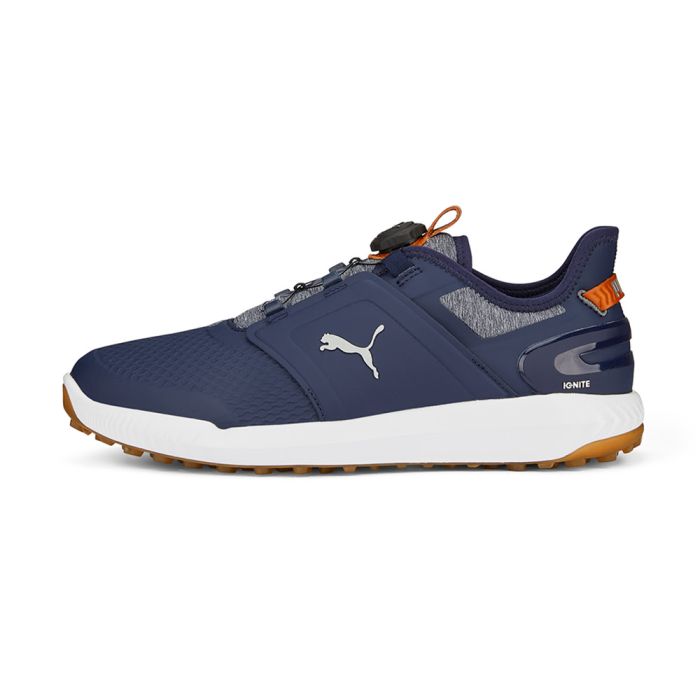Puma Men’s Ignite Elevate Disc MD Spikeless Golf Shoes - Navy/Silver