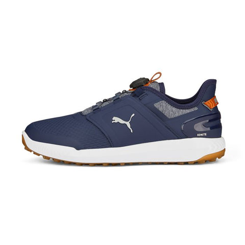 Puma Men’s Ignite Elevate Disc MD Spikeless Golf Shoes - Navy/Silver