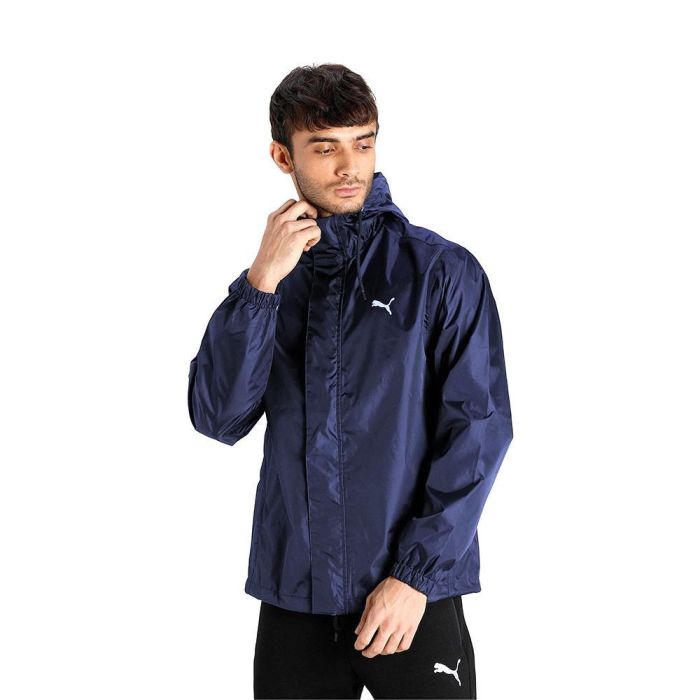 Puma Men’s Basic Regular Fit Rain Jacket - Navy
