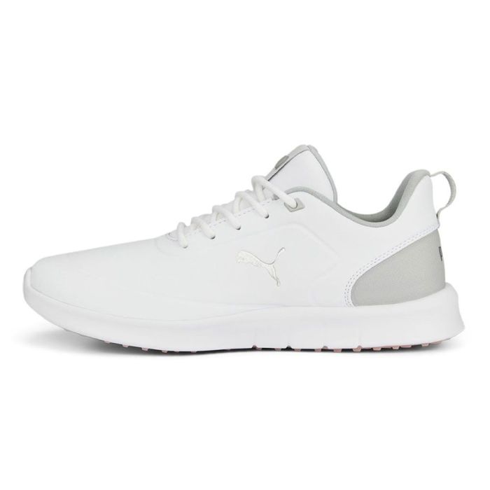 Puma Women's Laguna Fusion MD Spikeless Golf Shoes - White/Flat Light Gray