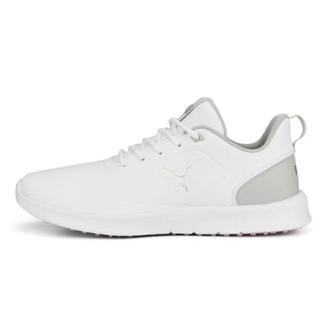 Puma Women's Laguna Fusion MD Spikeless Golf Shoes - White/Flat Light Gray