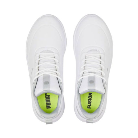 Puma Women's Laguna Fusion MD Spikeless Golf Shoes - White/Flat Light Gray