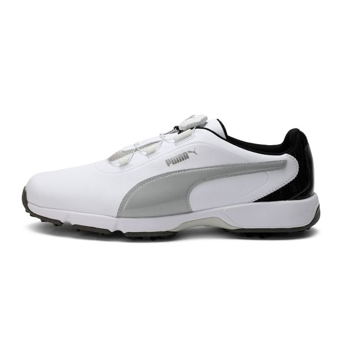 Puma Men’s Drive Fusion Disc Spiked MD Golf Shoes - White
