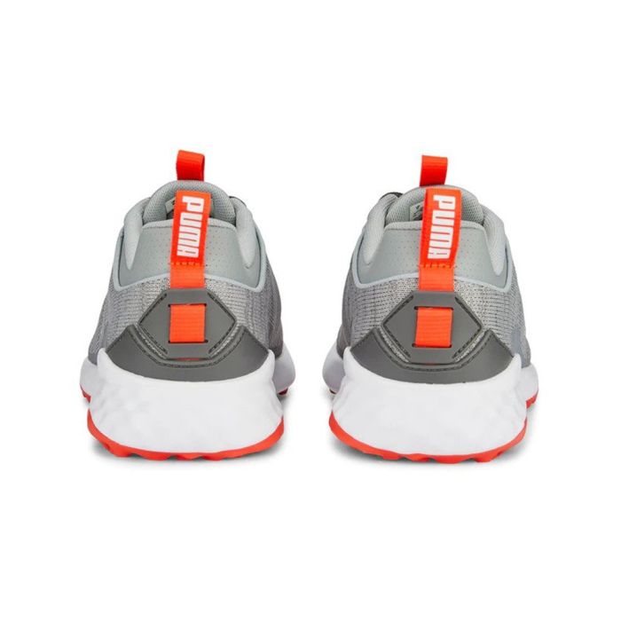 Puma Men’s Fusion Pro Spikeless MD Golf Shoes - Quarry/Silver/Red Blast
