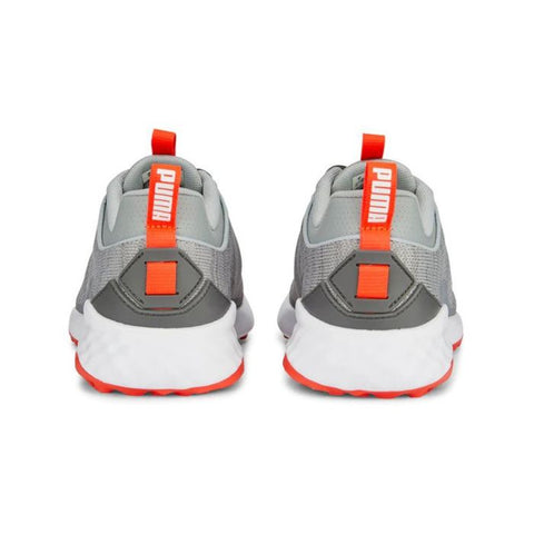 Puma Men’s Fusion Pro Spikeless MD Golf Shoes - Quarry/Silver/Red Blast