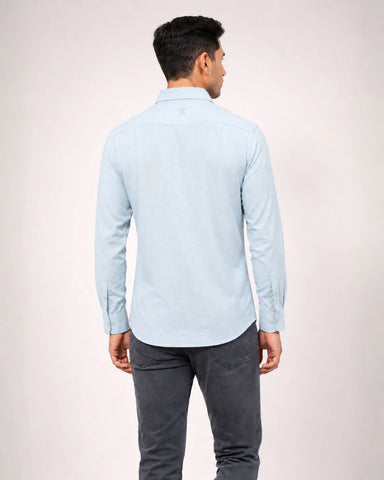 ZYBE Breeze Blue Linen Shirt