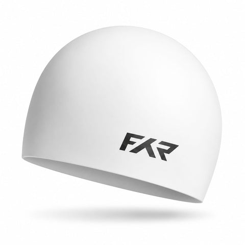 FYR White Silicone Swimming Cap