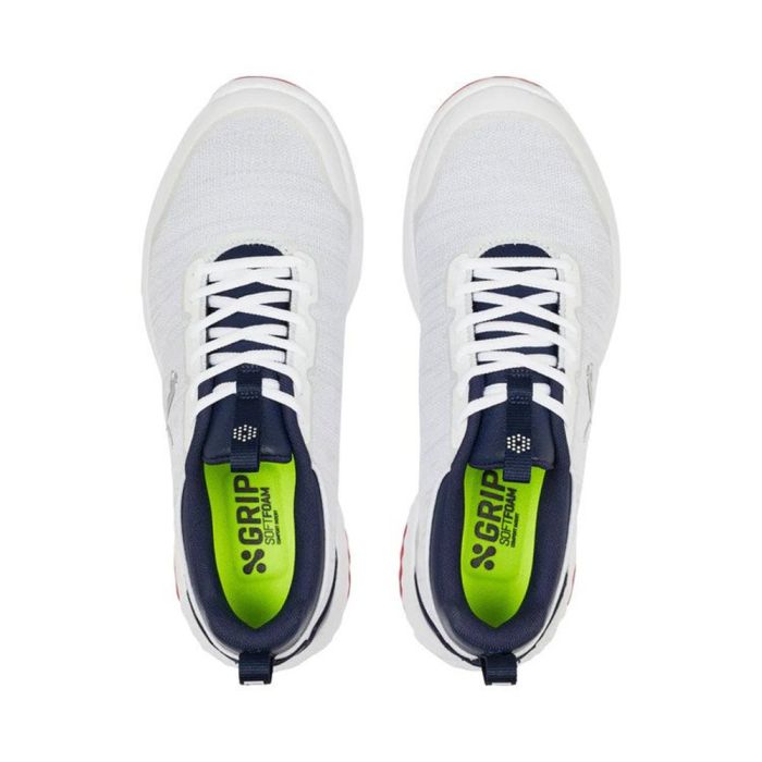 Puma Men’s Fusion Pro MD Spikeless Golf Shoes – White/Navy/Red