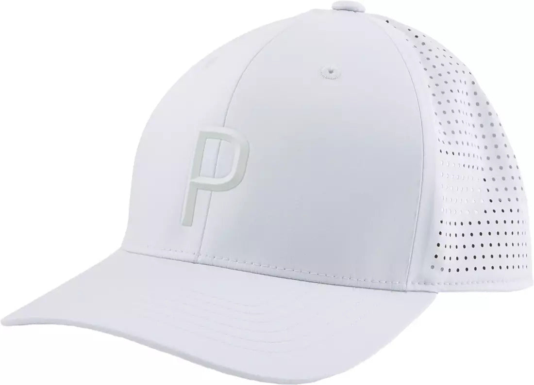 Men's Tech P Snapback Golf White Cap